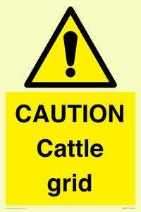 CAUTION Cattle grid